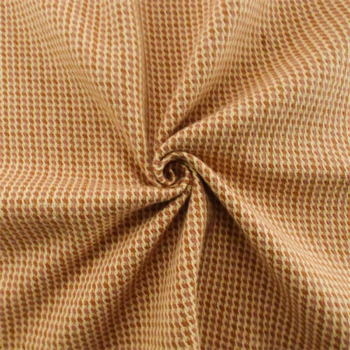 Orange/Ivory Houndstooth Twill Plaid Home Decorating Fabric