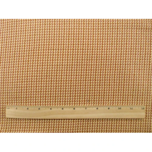 Orange/Ivory Houndstooth Twill Plaid Home Decorating Fabric - Image 2