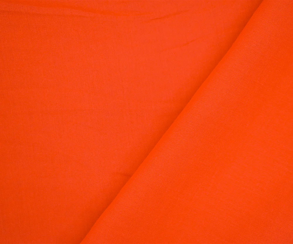 Orange Solid Challis Woven Fabric - Image 2