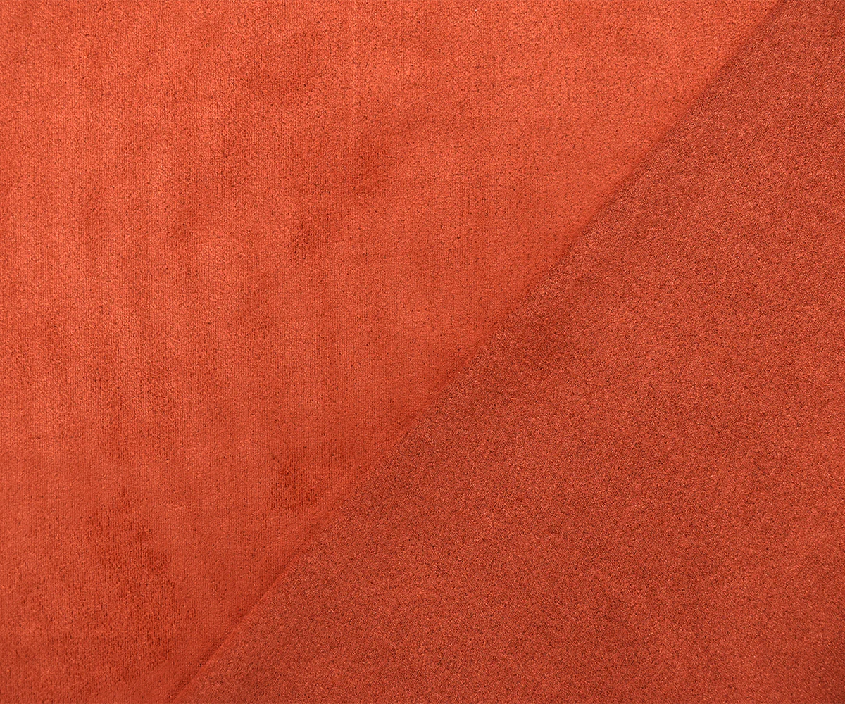 Orange Stretch Spandex Solid Microsuede Knit Fabric - Image 2
