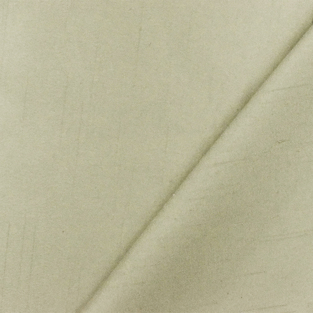Oyster Beige Solid Poly Antique Satin Woven Fabric - Image 2