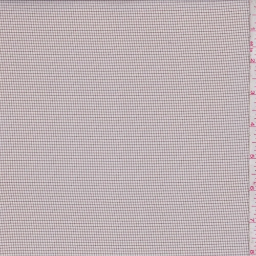 Pale Grey/Black Mini Check Chiffon Fabric