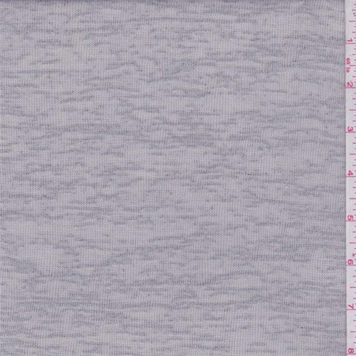 Pale Grey Slubbed Sweater Knit Fabric