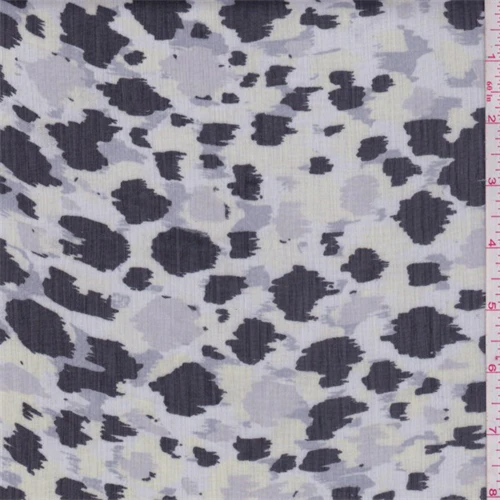 Pale Iris/Mint Spotted Chiffon Fabric