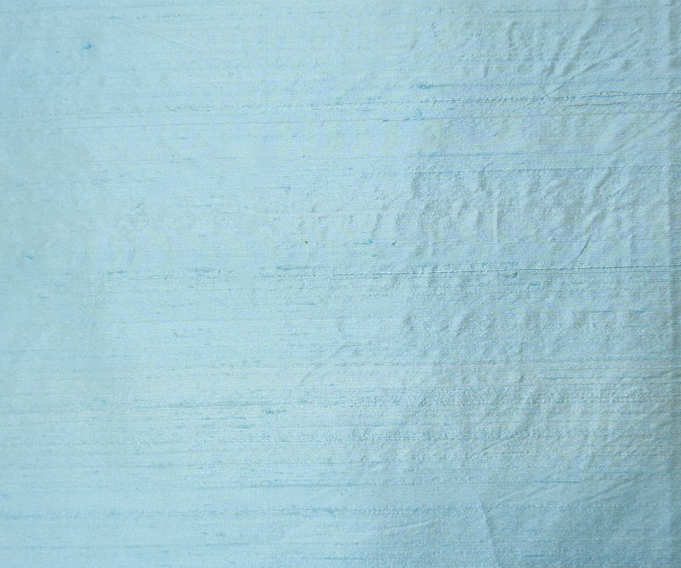 Pastel Blue Silk Slub Dupioni Woven Fabric - Image 4