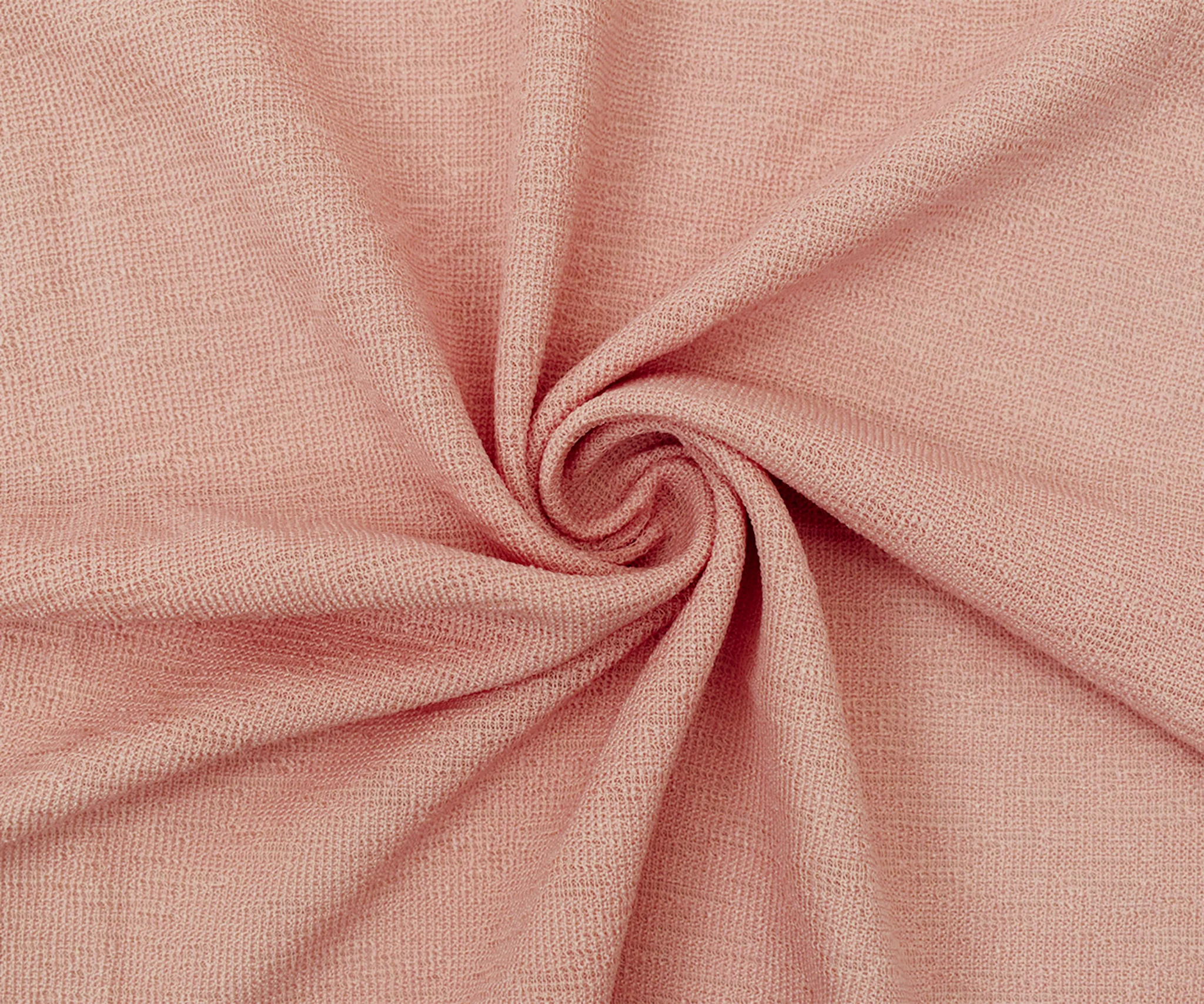 Peach Orange Semi-Sheer Patterned Jacquard Knit Fabric - Image 2