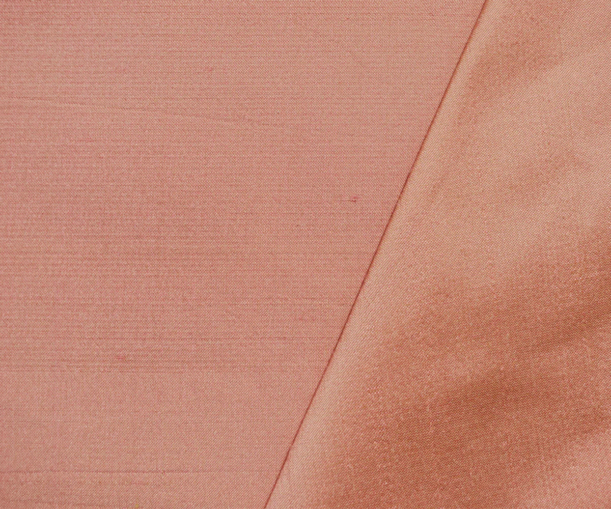 Pink-Beige Iridescent Silk Dupioni Woven Fabric - Image 2