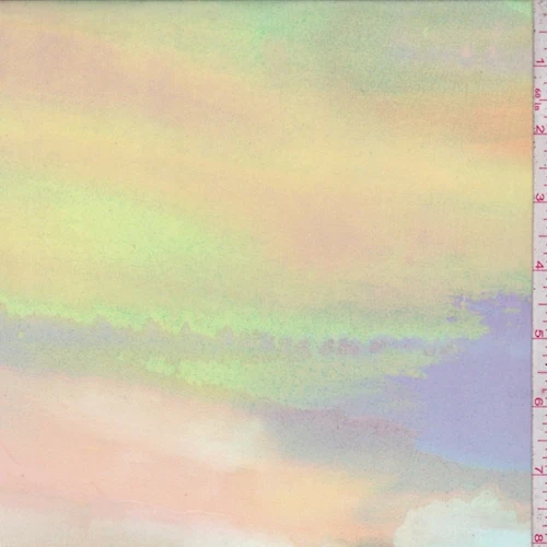 Pink/Citron/Violet Sunset Georgette Fabric