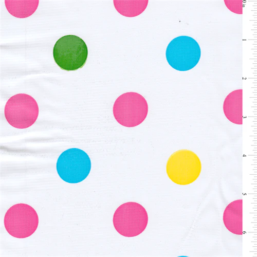 Pink Dot Oilcloth Roll Fabric - Reorderable