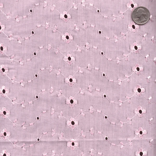 Pink Eyelet Fabric - Reorderable
