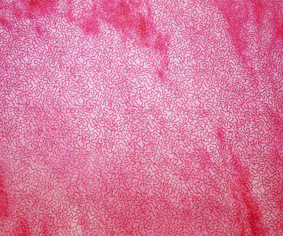 Pink Nylon Tie Dye Sparkle Coral Printed Stretch Spandex Mesh Knit Fabric - Image 3