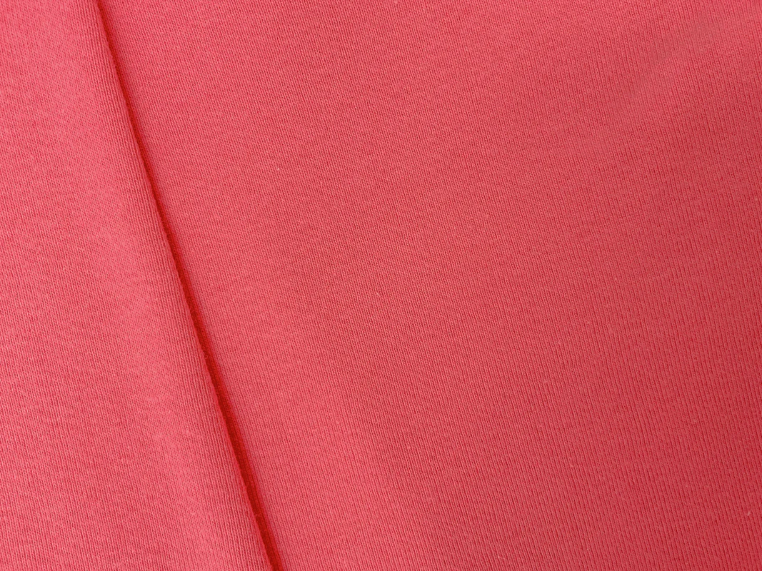 Pink Organic Cotton Solid 1X1 Rib Knit Fabric - Image 2