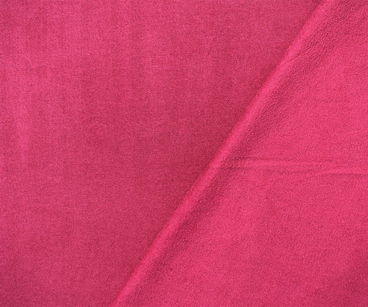 Pink Stretch Spandex Solid Microsuede Knit Fabric - Image 2