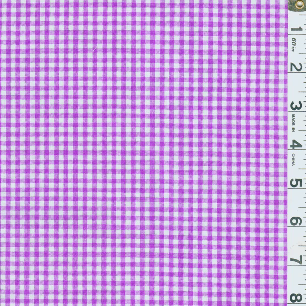 Purple 1/8 Inch Gingham Fabric - Reorderable
