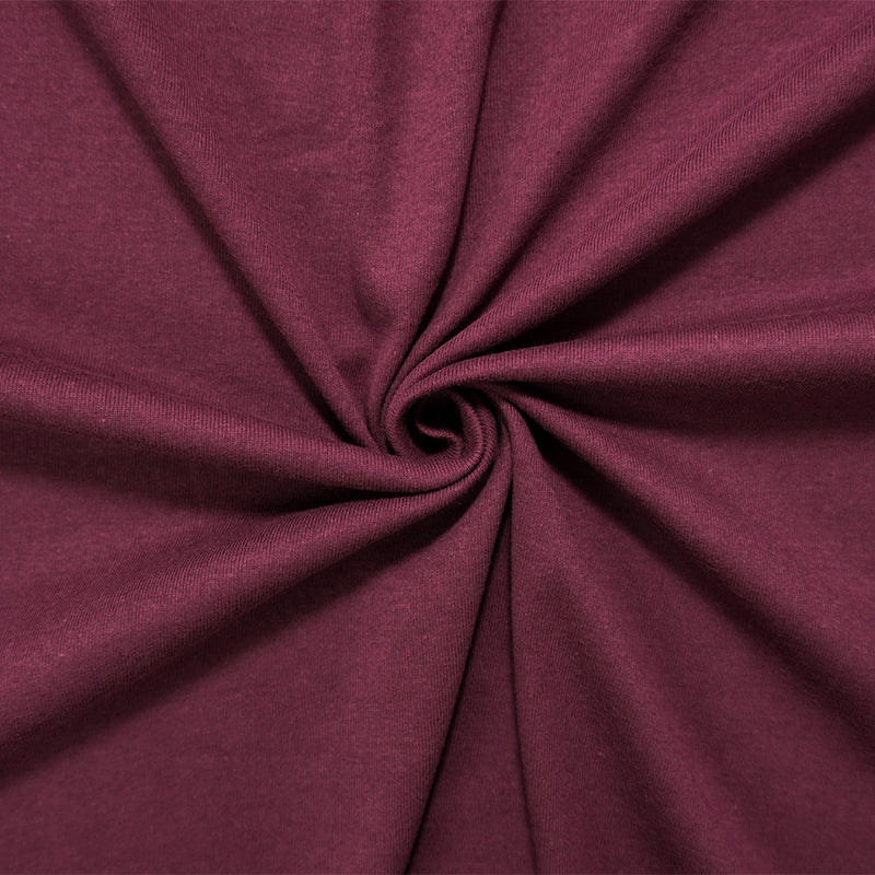 Purple Organic Cotton Solid 1X1 Rib Knit Fabric