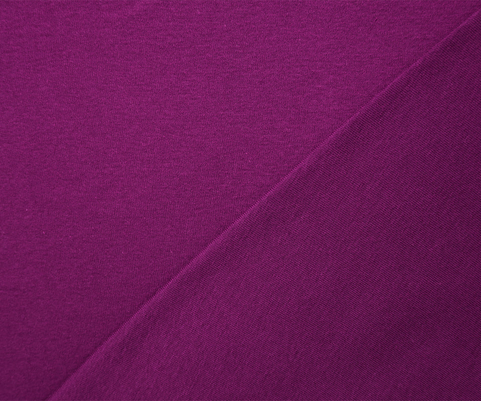 Purple Organic Organic Cotton Solid 1X1 Rib Knit Fabric - Image 2