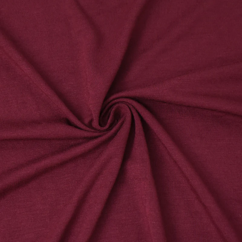 Red Bamboo Solid Stretch Jersey Knit Fabric