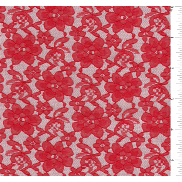 Red Lace Fabric - Reorderable