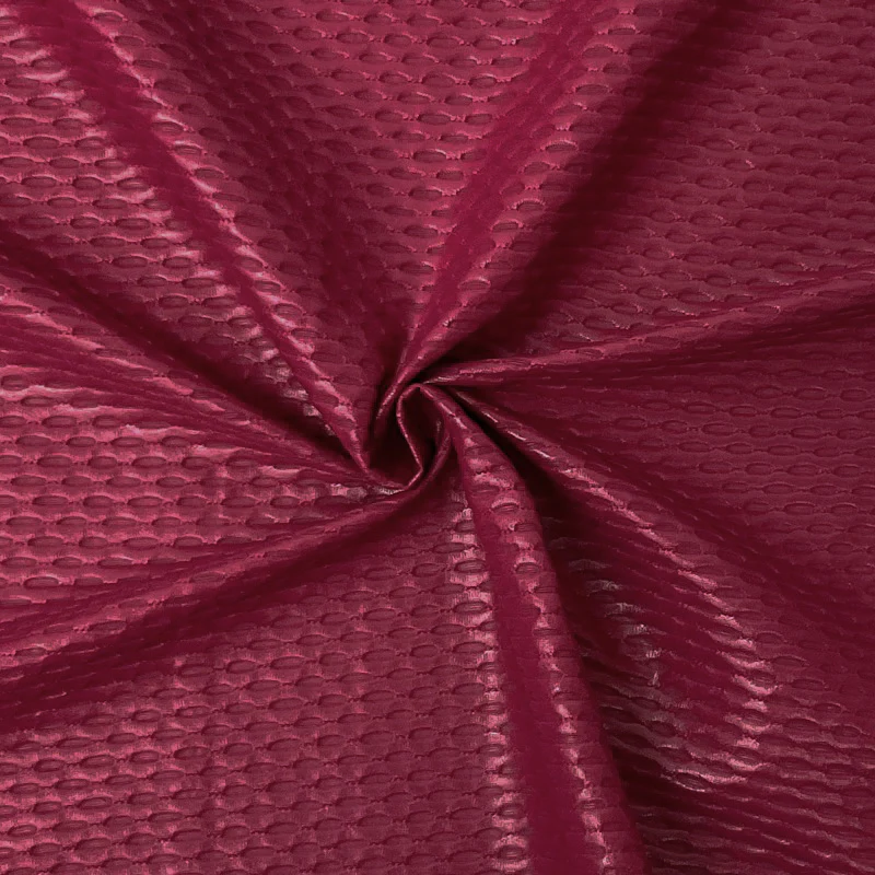 Red Nylon Spandex Stretch Mesh Knit Famous Maker Yoga Fabric