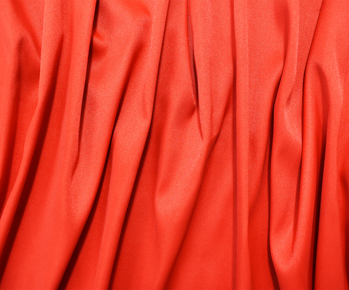 Red Poly Stretch Spandex Lamour Solid Satin Woven Fabric - Image 3