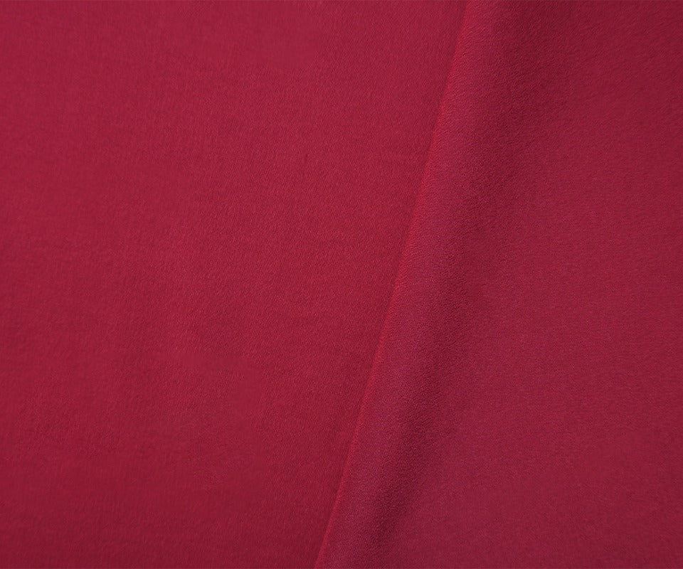 Red Silk Solid Georgette Woven Fabric - Image 2
