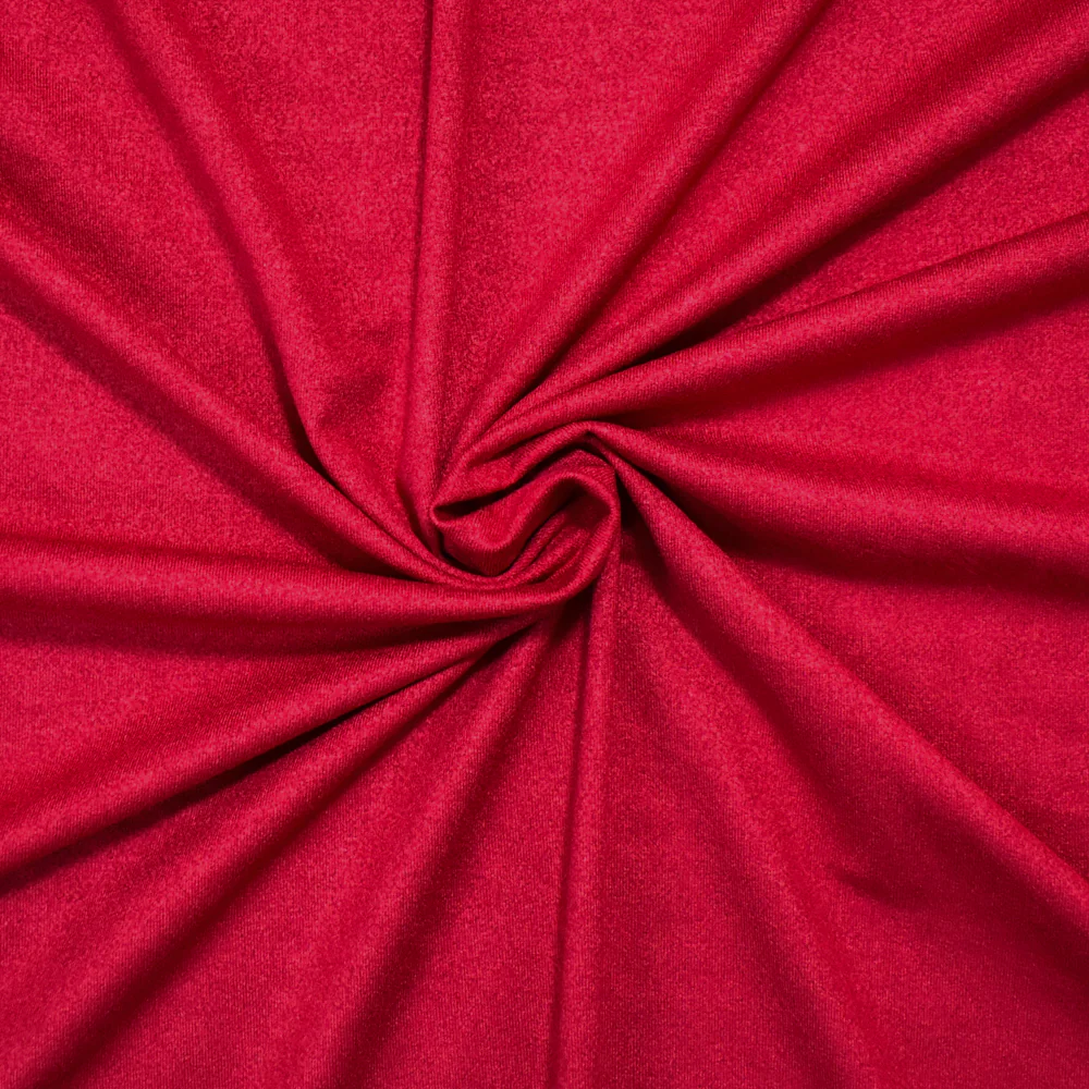 Red Stretch Spandex Solid Microsuede Knit Fabric