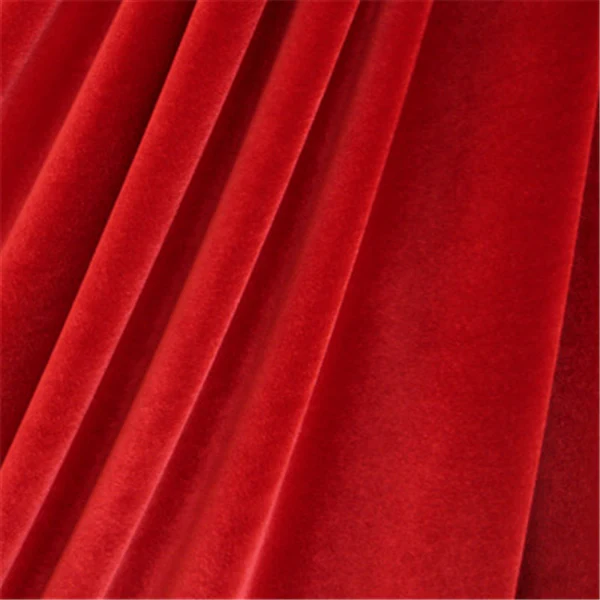 Red Stretch Velvet Bolt Fabric