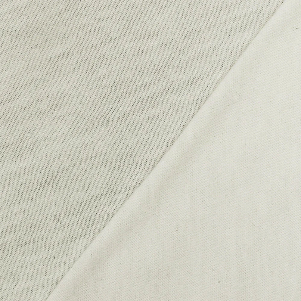 Rice White Stretch Poly Jersey Knit Fabric - Image 2