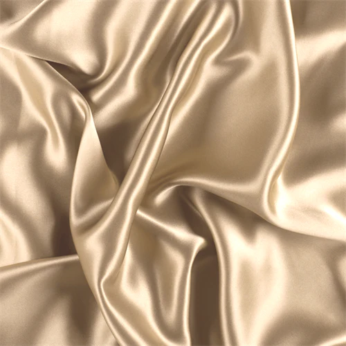 Runway Silks Antique Gold Silk Charmeuse Fabric - Reorderable