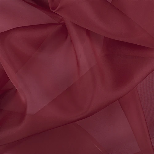 Runway Silks Antique Red Silk Organza Fabric - Reorderable