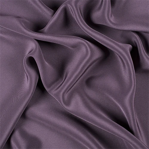 Runway Silks Aubergine 4 Ply Silk Crepe Fabric - Reorderable