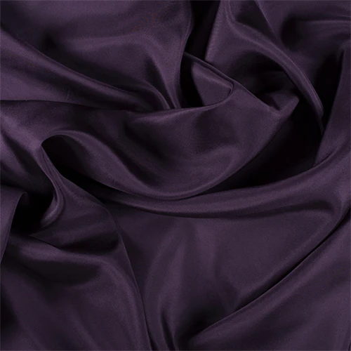Runway Silks Aubergine Silk Habotai Fabric - Reorderable