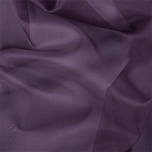 Runway Silks Aubergine Silk Organza Fabric - Reorderable
