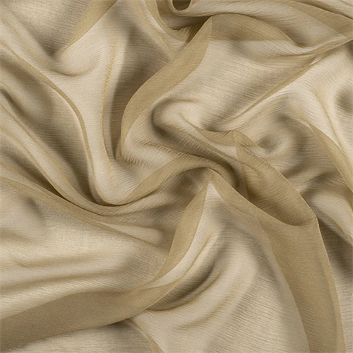 Runway Silks Avocado Crinkled Silk Chiffon Fabric - Reorderable