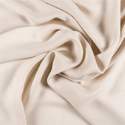 Runway Silks Beige Silk Double Georgette Fabric - Reorderable