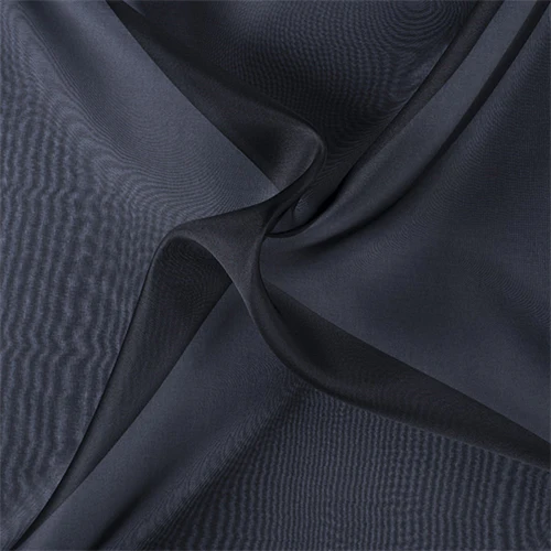 Runway Silks Black Silk Organza Fabric - Reorderable