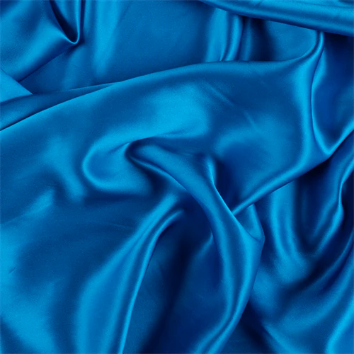 Runway Silks Bright Blue Silk Charmeuse Fabric - Reorderable