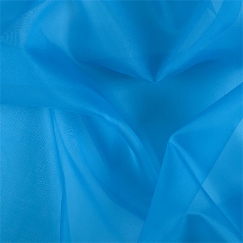 Runway Silks Bright Blue Silk Organza Fabric - Reorderable