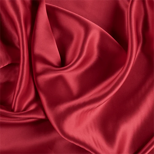 Runway Silks Bright Red Silk Charmeuse Fabric - Reorderable