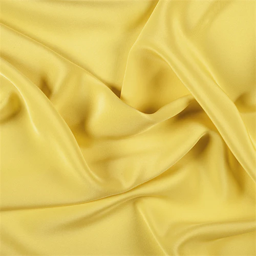 Runway Silks Bright Yellow 4 Ply Silk Crepe Fabric - Reorderable