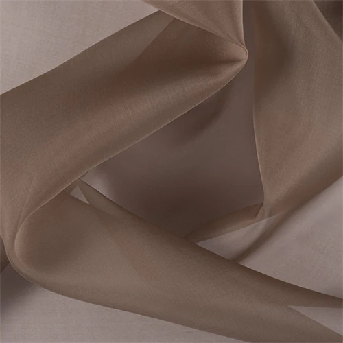 Runway Silks Brown Silk Organza Fabric - Reorderable