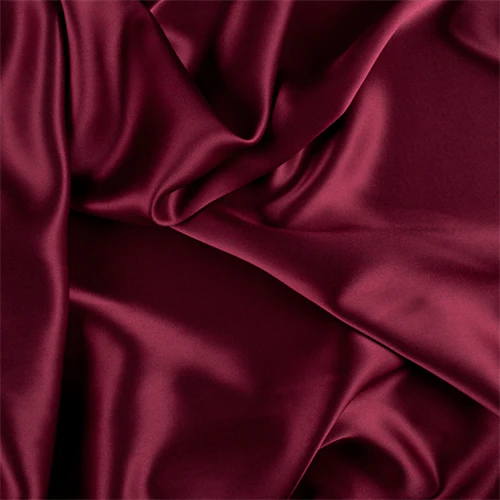 Runway Silks Burgundy Silk Charmeuse Fabric - Reorderable