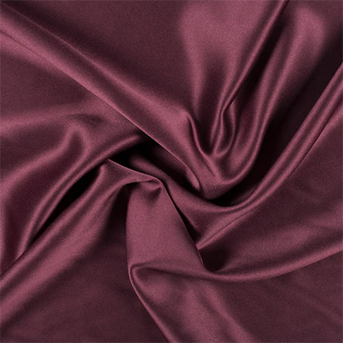 Runway Silks Burgundy Silk Crepe Back Satin Fabric - Reorderable
