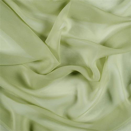 Runway Silks Celery Silk Chiffon Fabric - Reorderable