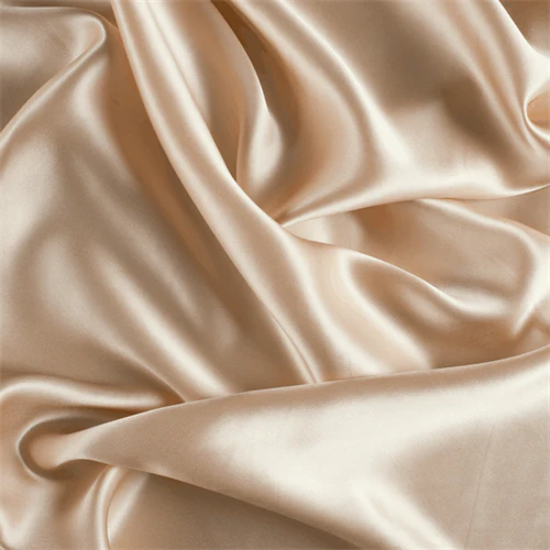 Runway Silks Champagne Stretch Silk Charmeuse Fabric - Reorderable