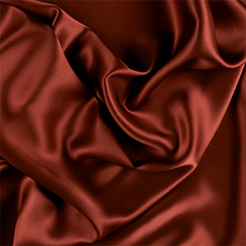 Runway Silks Copper Stretch Silk Charmeuse Fabric - Reorderable