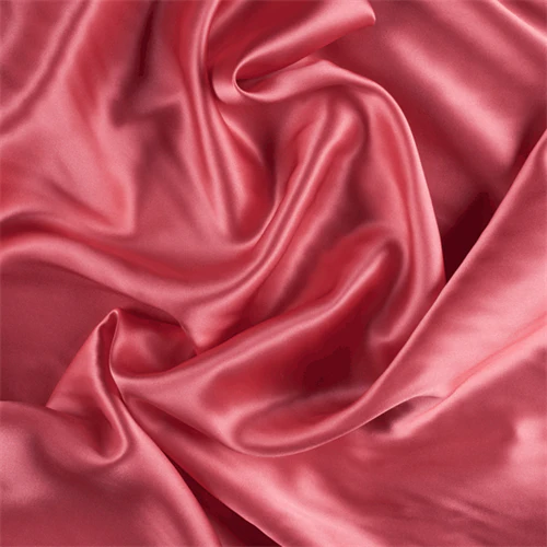 Runway Silks Coral Silk Charmeuse Fabric - Reorderable
