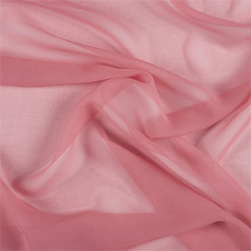 Runway Silks Coral Wide Silk Chiffon Fabric - Reorderable