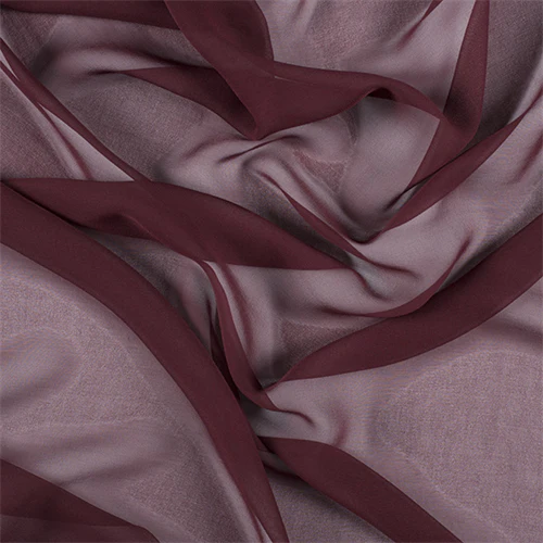 Runway Silks Dark Brick Red Wide Silk Chiffon Fabric - Reorderable