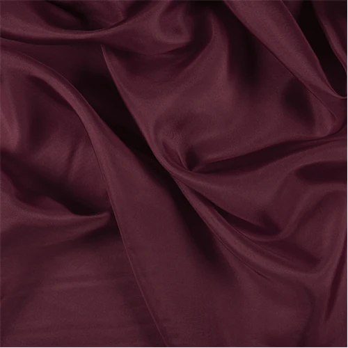 Runway Silks Dark Red Silk Crepe de Chine Fabric - Reorderable